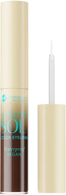 Подводка для глаз жидкая Bell Aura Del Sol Color Waterproof Eyeliner, водостойкая, с кисточкой, 4 г