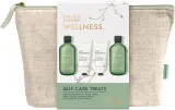 Набор Baylis & Harding Wellness гель для ванны и душа 300 мл крем для душа 300 мл лосьон 130 мл крем для рук 130 мл и косметичка — фото 1