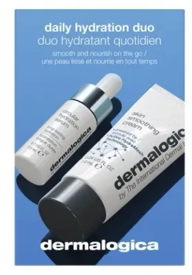 Dermalogica Daily Hydration Duo набор мини: сыворотка для лица 3 мл, крем для лица 7 мл, увлажняющий набор с гиалуроновой кислотой