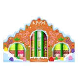 NYX Professional Makeup Zestaw do makijażu ust, 7 produktów - Набор для губ NYX Holiday Fat Oil три масла-блеска и четыре бальзама с увлажнением 7 предметов — фото 2