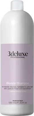 Шампунь 3DeLuXe Blonde с экстрактами лаванды и овса для блонда и седых волос, 1000 мл