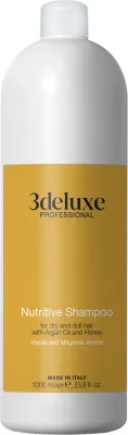Шампунь 3DeLuXe Nutritive питательный для сухих волос с маслом арганы и мёдом, 1000 мл