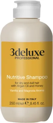 Шампунь 3DeLuXe Nutritive питательный для сухих волос с маслом арганы и мёдом, 250 мл
