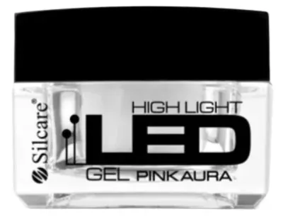 Гель для наращивания ногтей Silcare High Light LED Builder Gel Pink Aura, розовый, с перламутровым блеском