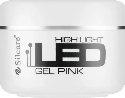 Строительный гель для ногтей Silcare High Light LED Builder Gel Pink, однофазный, прозрачно-розовый