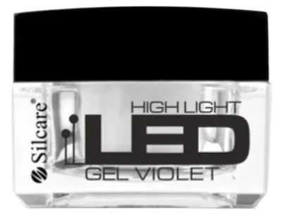 Строительный гель для ногтей Silcare High Light LED Builder Gel Violet, однофазный, прозрачно-фиолетовый