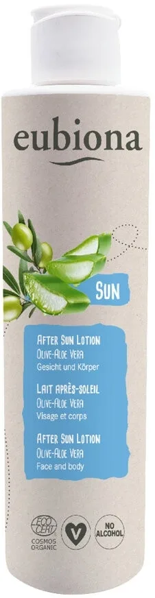 Eubiona Sun Olive-Aloe Vera After Sun Lotion бальзам после загара для лица и тела, 200 мл