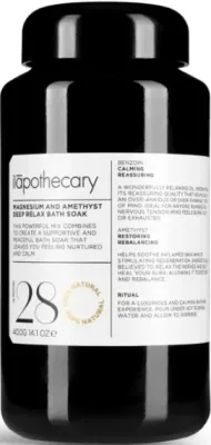 Ilapothecary соль для ванны Deep Relax Bath Soak Magnesium and Amethyst 400 г, магниевая соль с эфирными маслами и аметистом