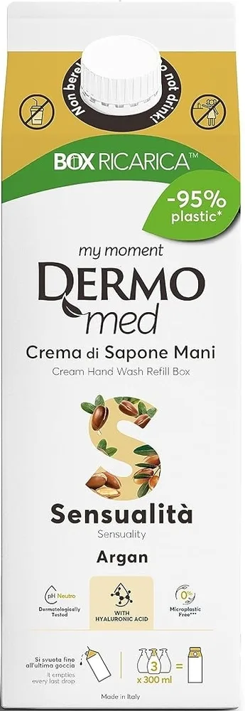 Мыло жидкое Dermomed Argan аргановое, эко-упаковка, 900 мл