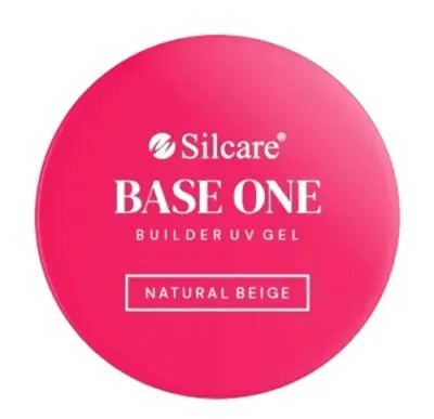 Строительный гель для ногтей Silcare Base One Builder UV Gel Natural Beige, нюдовый, самовыравнивающийся