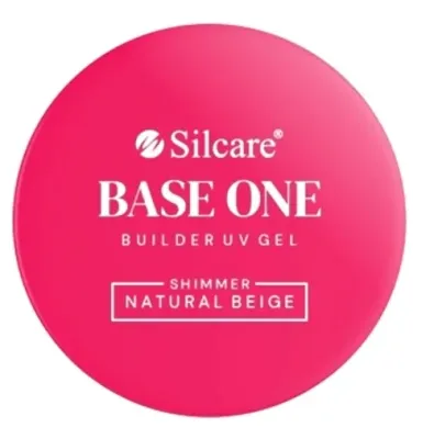 Строительный гель для ногтей Silcare Base One Builder UV Gel Shimmer Natural Beige, с мерцающим финишем