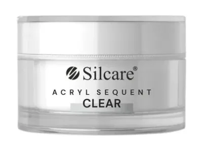 Акрил для ногтей Silcare Acrylic Sequent TPO Free HEMA Free Clear, прозрачный, для моделирования