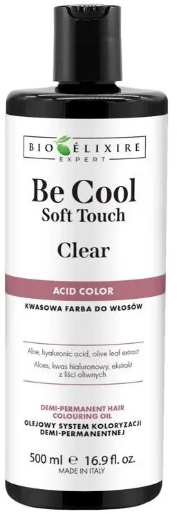 Краска для волос кислотная Bioelixire Expert Be Cool Soft Touch Clear, прозрачный оттенок, 500 мл