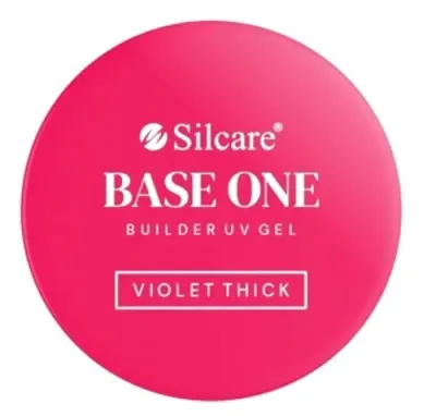 Строительный гель для ногтей Silcare Base One Builder UV Gel Violet Thick, густой, самовыравнивающийся