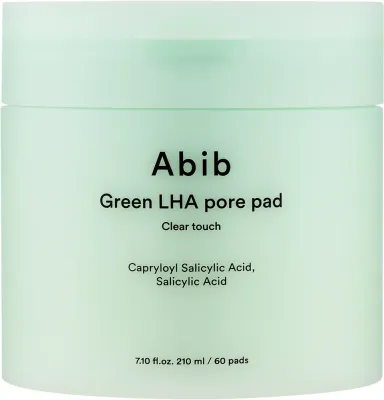 Abib Green LHA Pore Pad Clear Touch очищающие пэды для лица с салициловой кислотой 60 шт