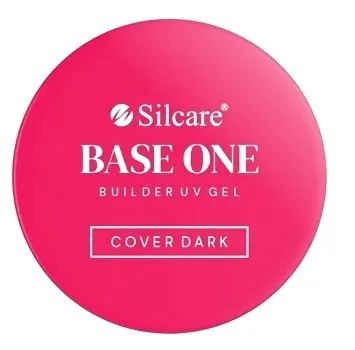 Строительный гель для ногтей Silcare Base One Builder UV Gel Cover Dark, тёмно-бежевый, скрывает несовершенства