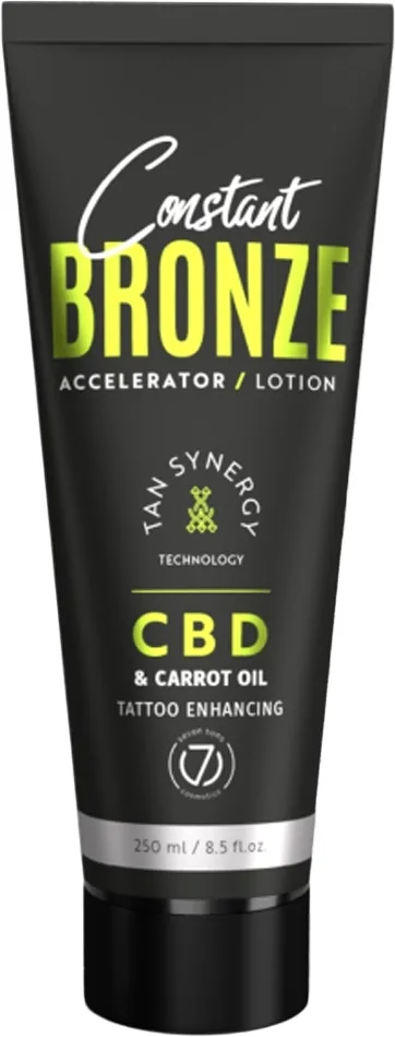 Лосьон-ускоритель загара для солярия 7Suns Constant Bronze CBD масло моркови бета-каротин 250 мл