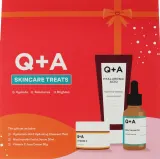 Набор для лица Q+A Skincare Treats очищающее средство сыворотка с ниацинамидом и крем с витамином С 75+30+50 мл — фото 1