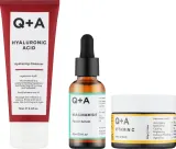 Набор для лица Q+A Skincare Treats очищающее средство сыворотка с ниацинамидом и крем с витамином С 75+30+50 мл — фото 2
