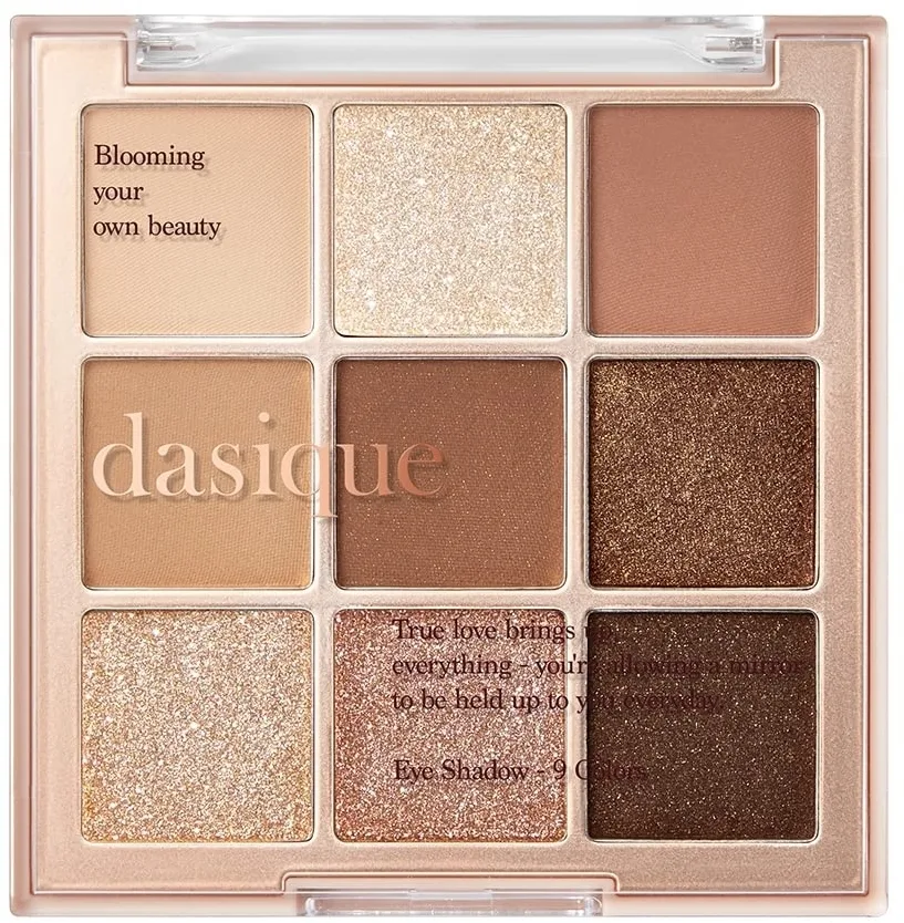 Палетка теней Dasique Blooming Mood Collection Eye Shadow Palette 9 оттенков, оттенок 01 - Sugar Brownie