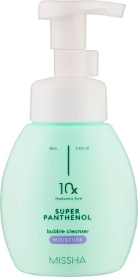 Missha Super Panthenol Bubble Cleanser Moisture увлажняющая пенка для умывания с пантенолом 200 мл