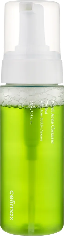 Celimax The Real Noni Acne Bubble Cleanser пенка для умывания с экстрактом нони 155 мл, очищающая пенка для жирной и проблемной кожи с помпой