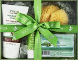 Набор Kalliston Gift Box оливковое мыло крем для рук и тела бальзам для губ с маслом авокадо и губка 100 г+50 мл+5.2 г — фото 1