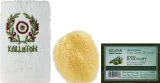Kalliston Rosemary подарочный набор: оливковое мыло с ароматом розмарина 100 г, банная мочалка, хлопковое полотенце — фото 2