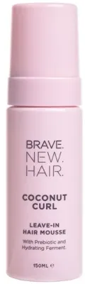 Мусс для вьющихся волос Brave New Hair Coconut Curl Mousse, несмываемый, для укладки локонов, 150 мл