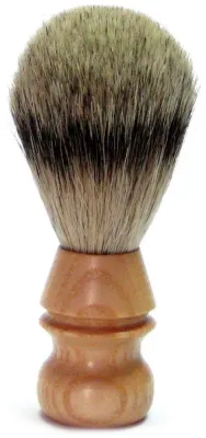 Помазок для бритья Golddachs Shaving Brush Rubber Wood Handle Finest Badger, барсучий ворс, резиново-деревянная ручка, 1 шт