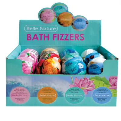Belle Nature Bath Fizzer набор бомбочек для ванны 24 шт., шипучие шарики с ароматами лилии, манго, океана и масла ши