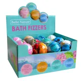 Belle Nature Bath Fizzer набор бомбочек для ванны 24 шт., шипучие шарики с ароматами лилии, манго, океана и масла ши — фото 2