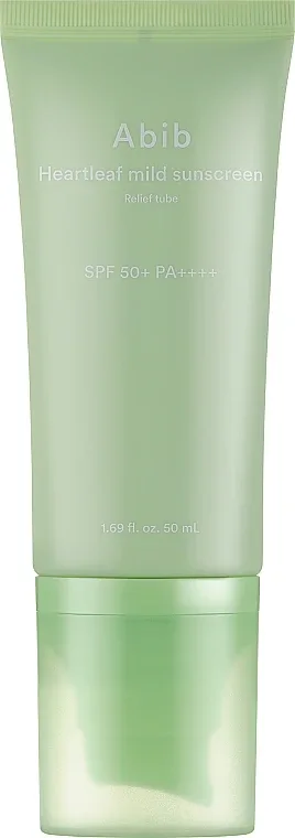 Солнцезащитный крем для лица Abib Heartleaf Mild Relief SPF50+ PA++++ 50 мл