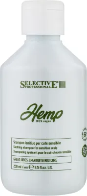 Шампунь для чувствительной кожи головы Selective Professional Hemp Lenitive Shampoo успокаивающий, 1000 мл