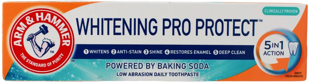 Arm & Hammer Arm & Hammer Whitening Pro Protect Toothpaste - Зубная паста Whitening Pro Protect Toothpaste отбеливающая, укрепляющая эмаль, 75 мл