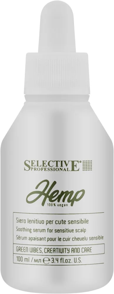 Успокаивающая сыворотка для чувствительной кожи головы Selective Professional Hemp Lenitive Serum, 100 мл