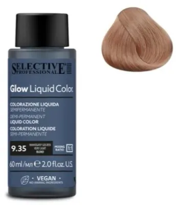 Краска для волос Selective Professional Glow Liquid Color полустойкая, жидкая, для светлых оттенков, 60 мл, оттенок 9.35