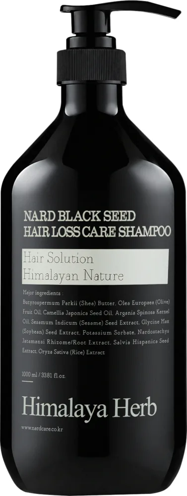 Шампунь против выпадения волос Nard Black Seed Hair Loss Care Shampoo с экстрактом чёрного тмина, 1000 мл