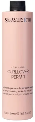 Состав для химической завивки Selective Professional Curllover Perm 1 для нормальных и натуральных волос, 500 мл