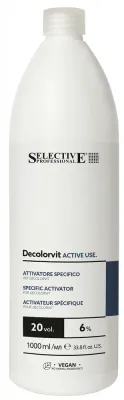 Окисляющая эмульсия для волос Selective Professional Decolorvit Active Use 20 vol, 6%, для обесцвечивания, 1000 мл