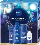 Набор для тела NIVEA Pampering гель для душа молочко крем для рук и дезодорант с маслом ши 250+250+100+50 мл — фото 1