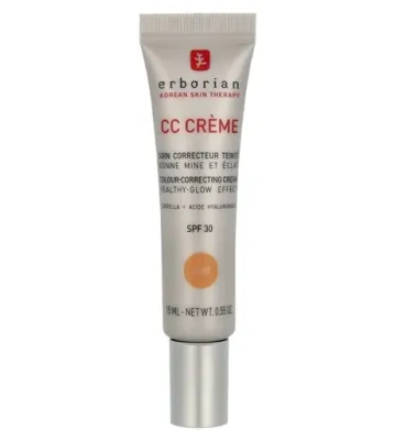Крем CC Erborian CC Cream Colour-Correcting Healthy Glow Effect Centella SPF30, корректирующий тон, с SPF, 15 мл