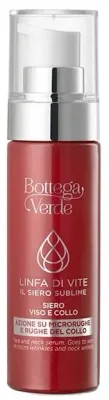 Сыворотка для лица и шеи Bottega Verde Linfa Di Vite укрепляющая, с пептидами и церамидами, 30 мл