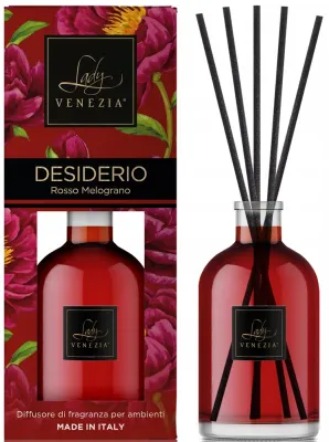 Аромадиффузор для дома Lady Venezia Desiderio Red Pomegranate Home Diffuser 50 мл и 250 мл