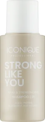 Шампунь для волос восстанавливающе-укрепляющий Iconique Professional Strong Like You Repair and Strengthening Shampoo, 70 мл