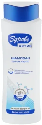 Шампунь против перхоти Zdrave Active Anti-Dandruff Shampoo для всех типов волос, 390 мл