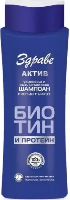 Шампунь для волос Aroma Zdrave Aktiv Shampoo укрепляющий, против перхоти, 390 мл