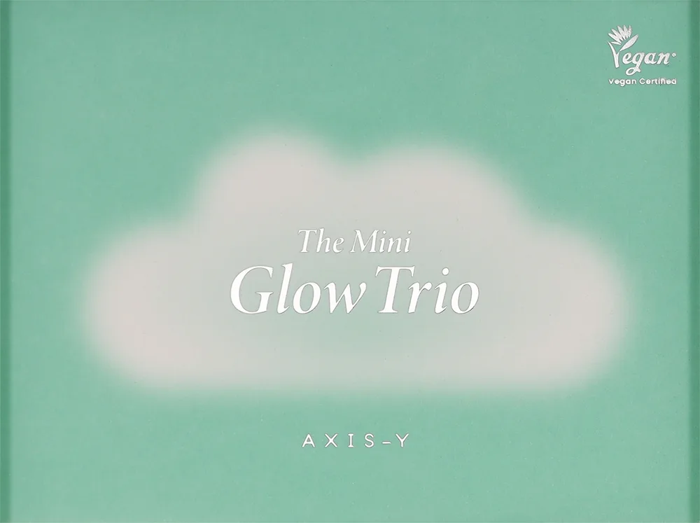 Набор миниатюр для лица Axis-Y Glow тоник сыворотка и гель-крем с ниацинамидом и витамином С для сияния 12+5+5 мл