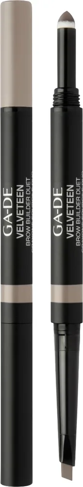Карандаш для бровей GA-DE Velveteen Brow Builder Duet, оттенок 42 - Espresso