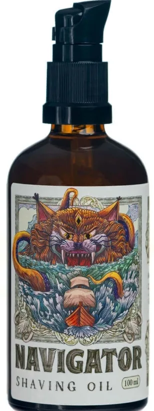 Масло для бритья RareCraft Navigator Shaving Oil с маслами макадамии и баобаба, аромат шоколада и апельсина, 100 мл
